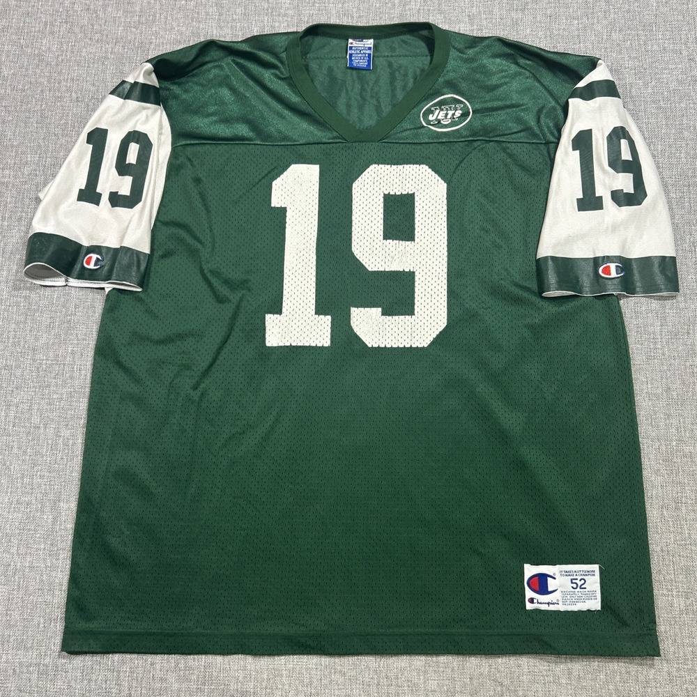 Vintage New York Jets Keyshawn Johnson 19 Green Champion Jersey Sz 52 NFL